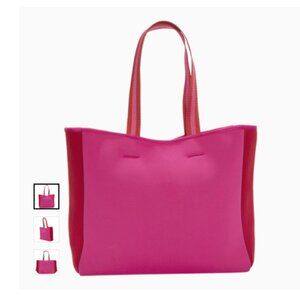 NWT Summersalt Neoprene Beach Tote in Pink/Red Water Resistant
